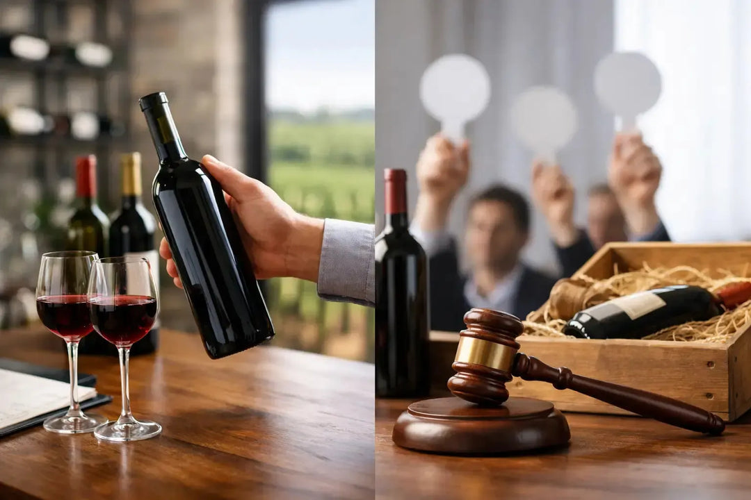 Acquisto diretto o asta vino: come scegliere