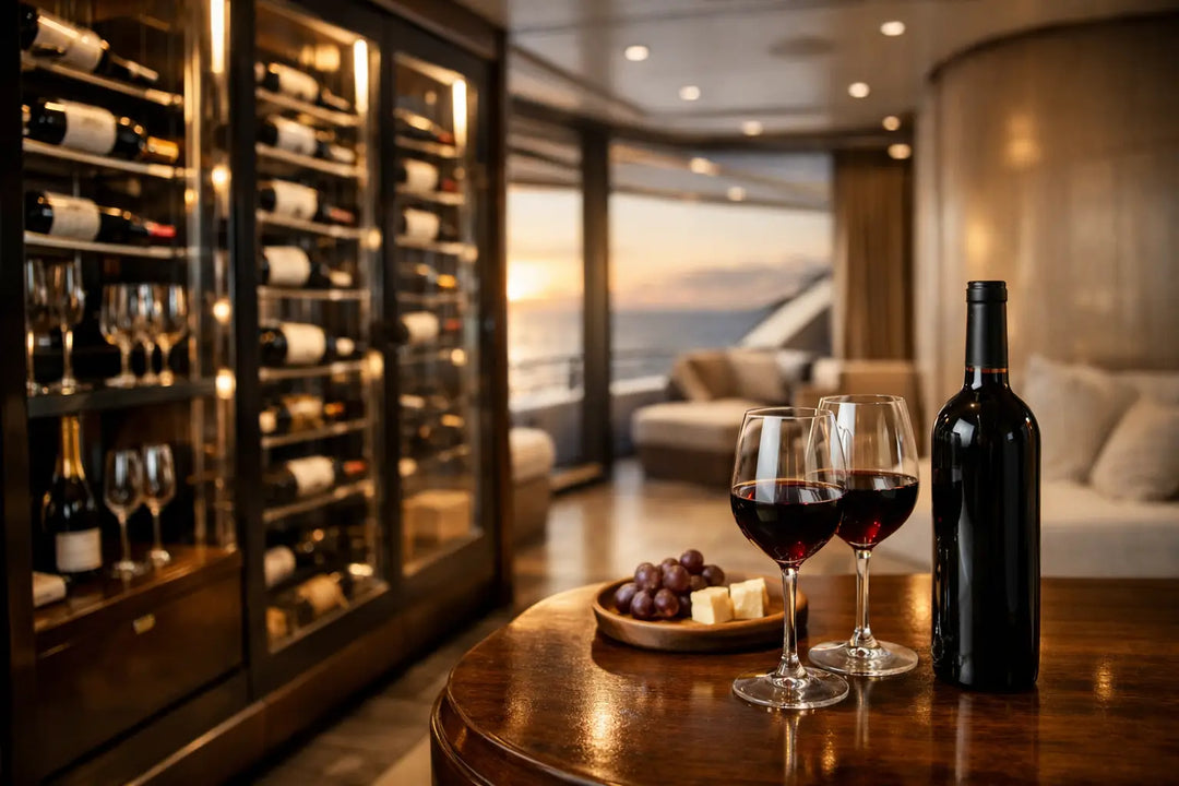 Cantina vini per superyacht ben progettata