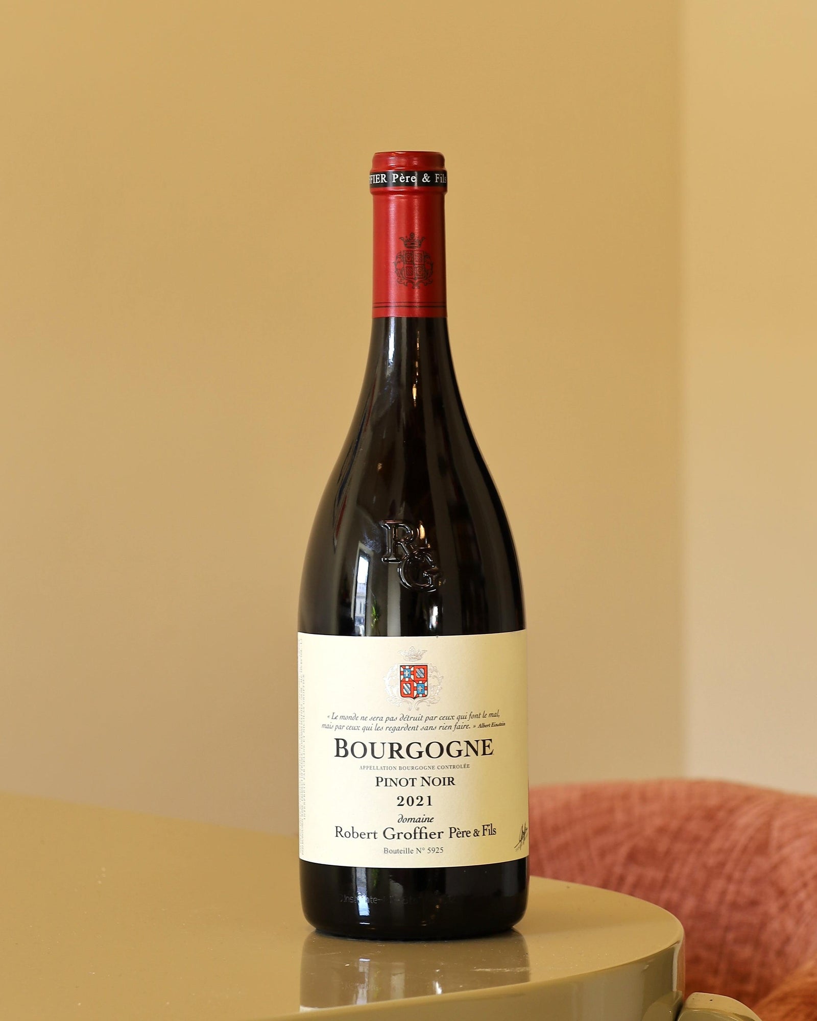 Domaine Groffier Bourgogne Pinot Noir 2021 AOC 0,75l Bottle