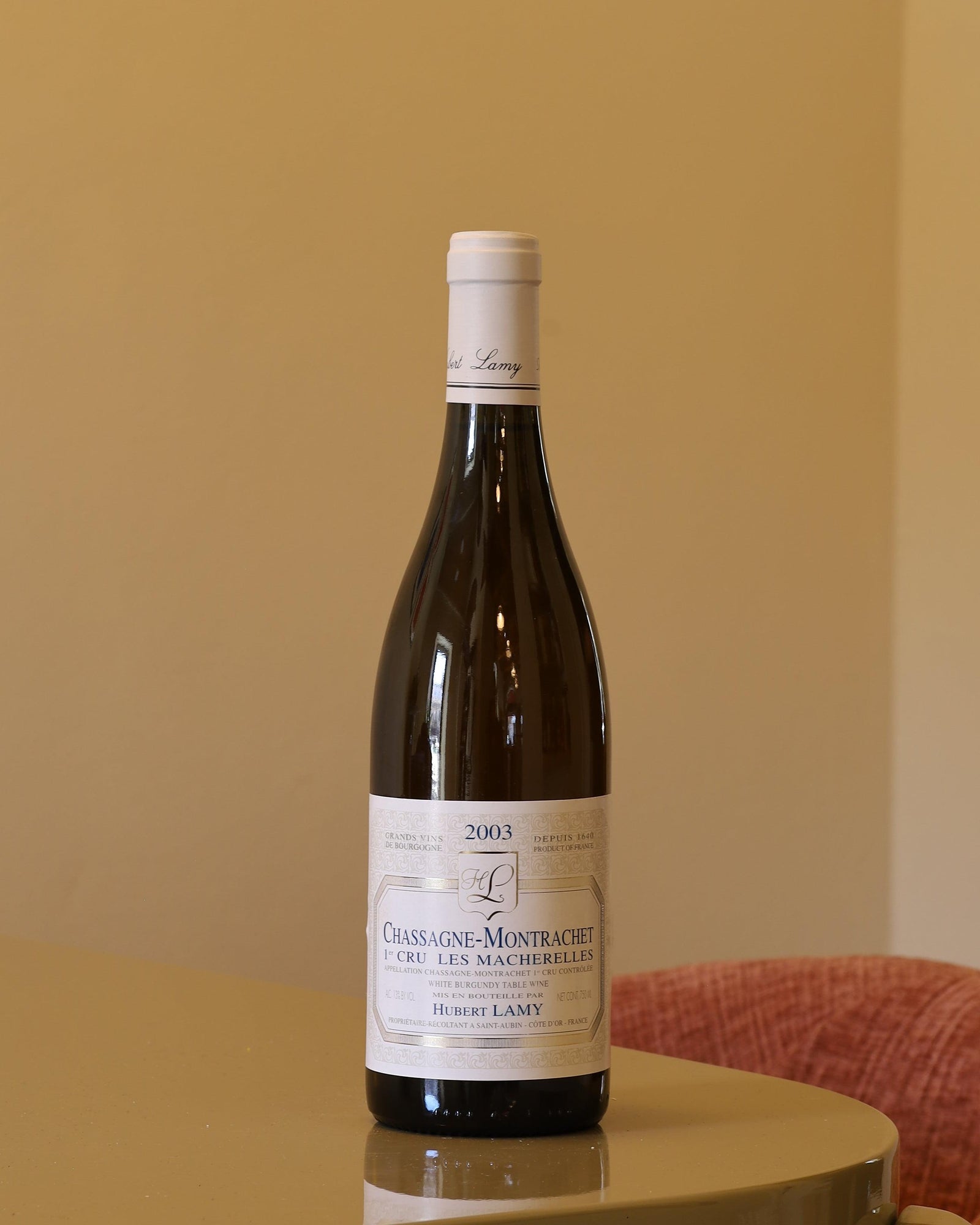 Hubert Lamy Chassagne-Montrachet Premier Cru Les Macherelles 2003 0,75l Bottle