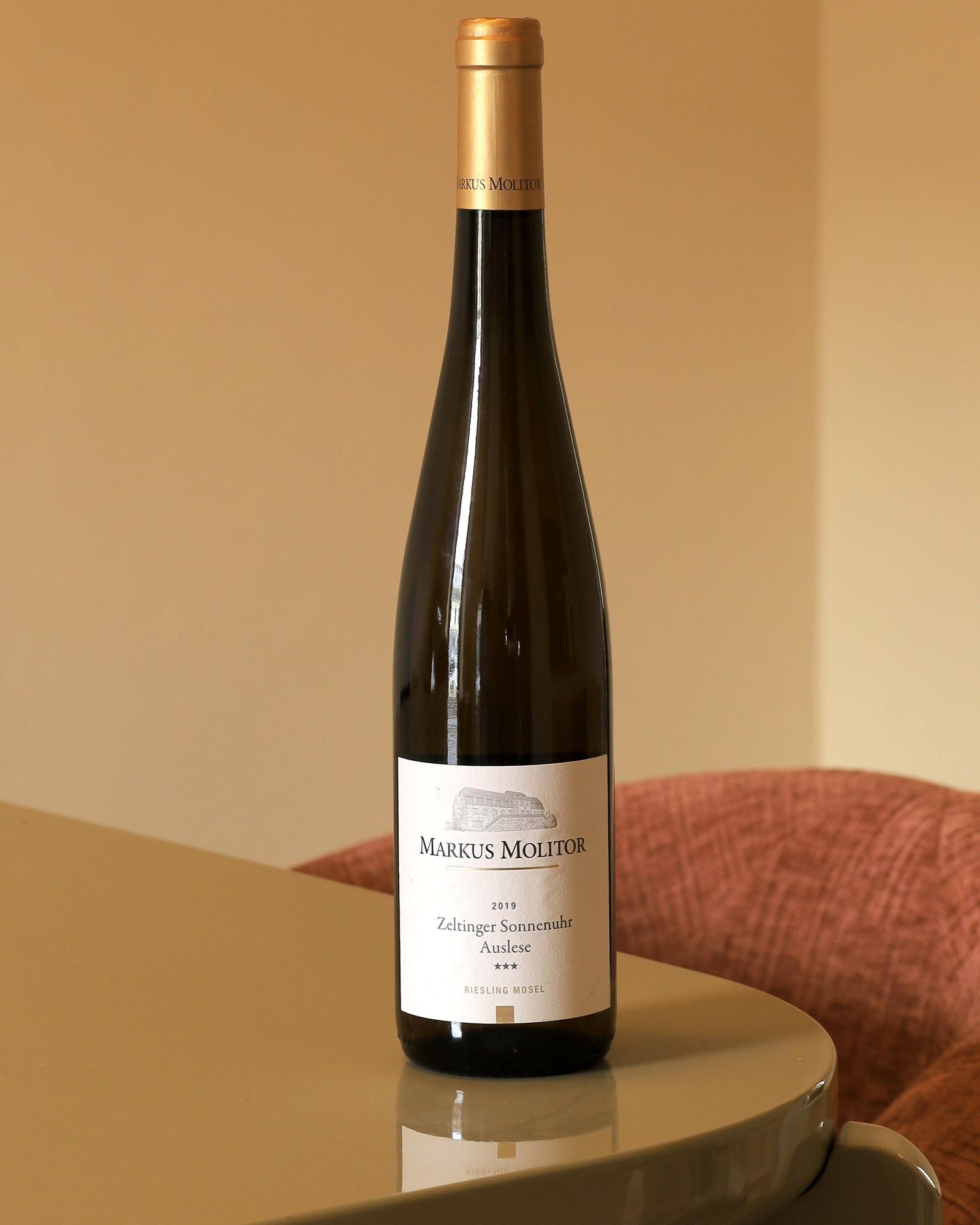 Markus Molitor Zeltinger Sonnenuhr Auslese *** Golden Cap 2019 0,75l Bottle