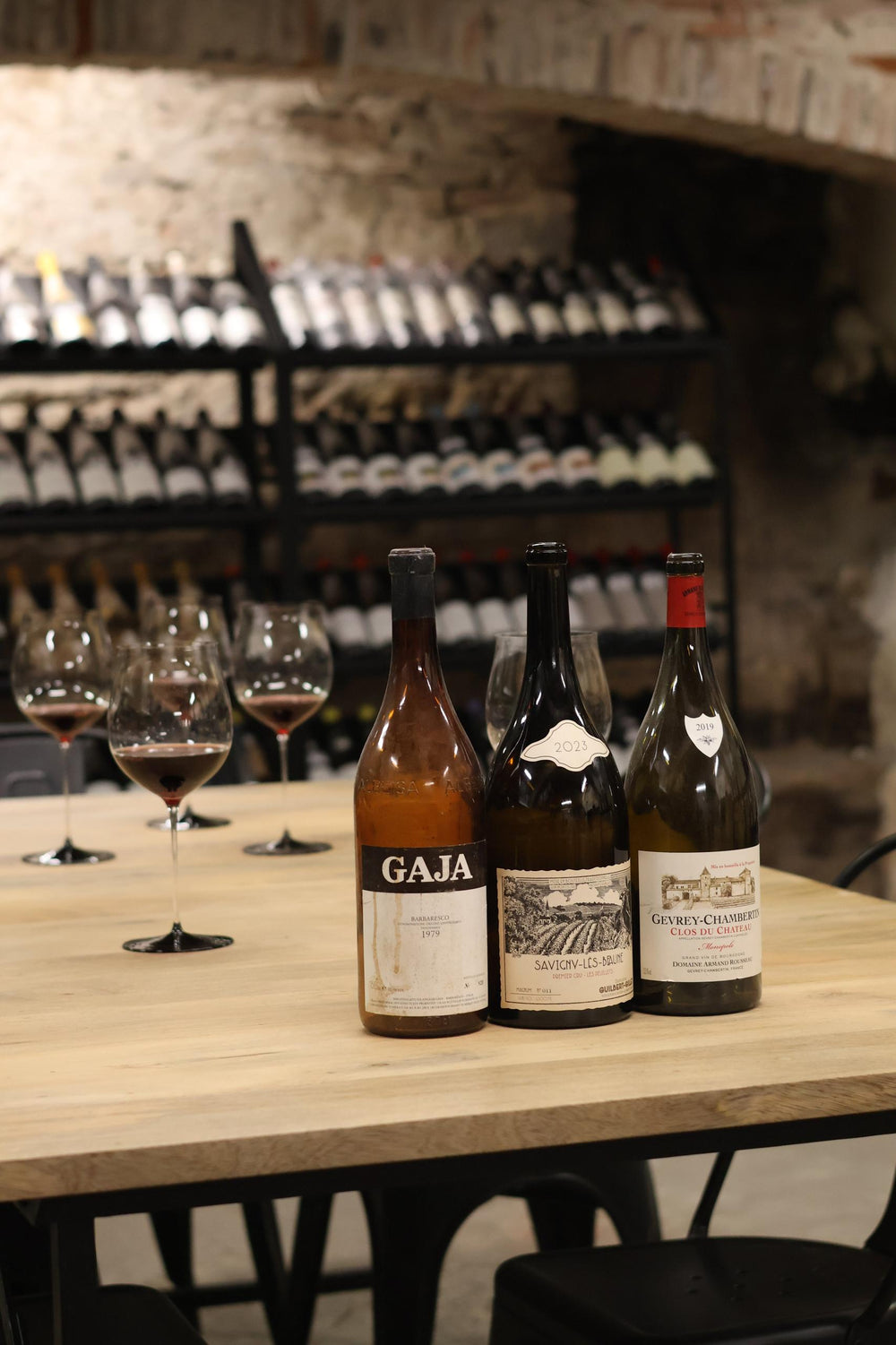 Degustazione nella sala privata STELT: Gaja Barbaresco 1979, Savigny-lès-Beaune, Gevrey-Chambertin Clos du Château