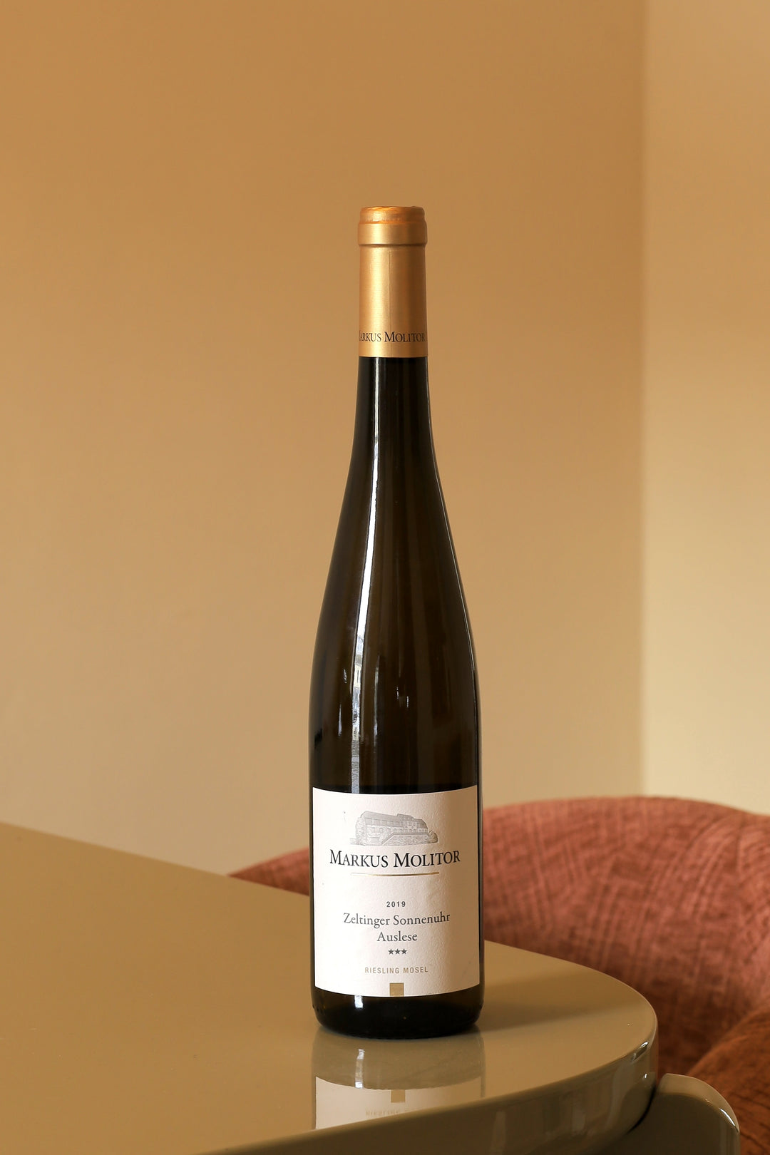 Markus Molitor Zeltinger Sonnenuhr Auslese *** Golden Cap 2019 0,75l Bottle